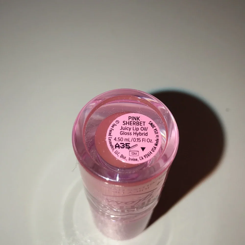 Too Faced Kissing Jelly Gloss in Pink Sherbet NEW